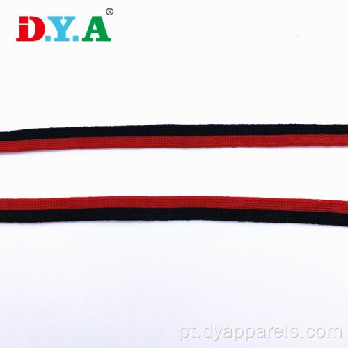 1 cm de correia de tricô de poliéster vermelho e preto